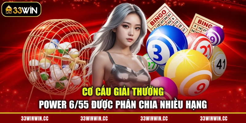 Cơ cấu giải thưởng Power 6/55 được phân chia nhiều hạng
